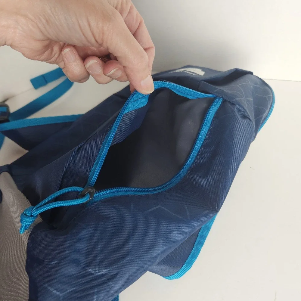 Ozark Trail Navy Blue Geometric Lightweight Hiking Backpack‎ Daypack Small